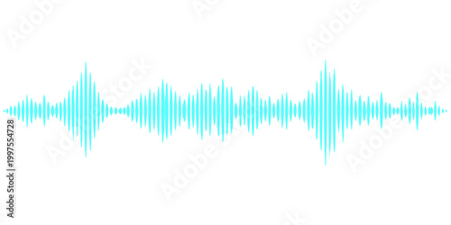 Konstfotografi Blue digital waveform technology background featuring an abstract music equalize