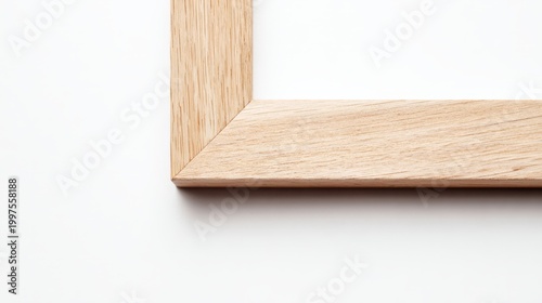 scandinavian. Minimal wooden frame on white background, Scandinavian-inspired...