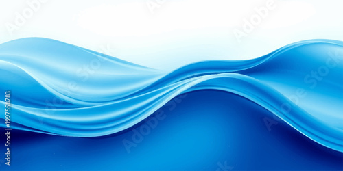 An artistic blue wave design features flowing curves and futuristic motion lines to create a professional abstract business wallpaper backdrop with a liquid water texture and light vector art