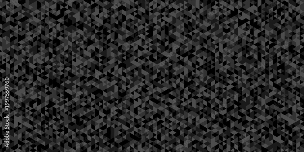 Fototapeta premium Minimal wall decoration triangle paper vector technology gray and black randomly background. abstract pattern gray polygon mosaic triangle, business corporate background.