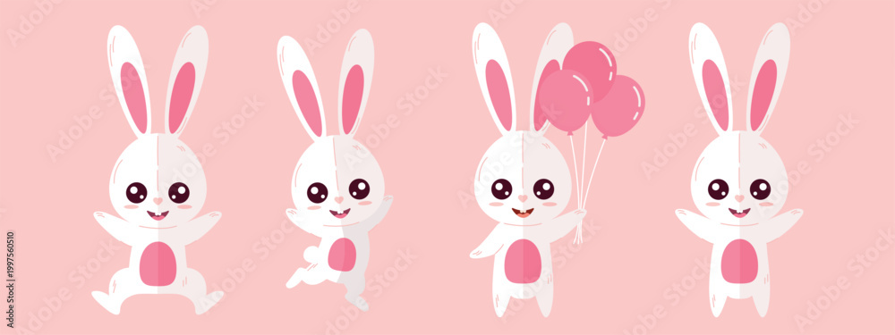 Obraz premium bunny in different poses