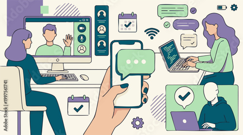 Remote Work and Digital Communication: Online Meetings and Virtual Collaboration