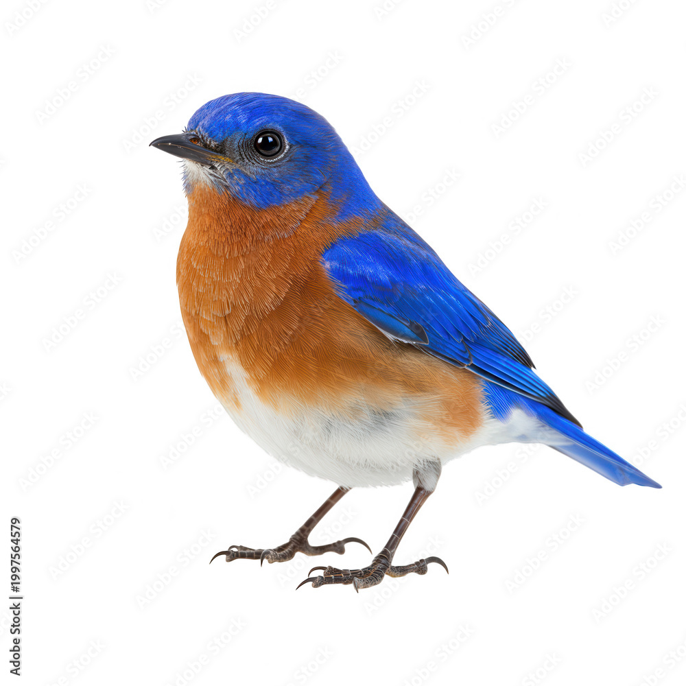 Obraz premium Eastern bluebird bird isolated on transparent background