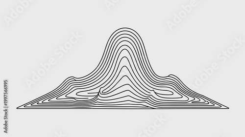 Minimalist topographical contour line background – Perfect for geography apps, terrain mapping, or abstract data visualization.