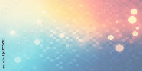 A dreamy artistic background with a colorful palette of sky blue, sunshine yellow, and flamingo pink with abstract elements that create an elegant and inspiring visual narrative.