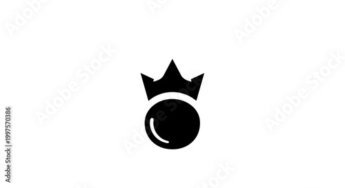 A black crown icon on a circle.