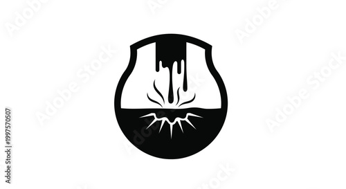 shield with hand and crown silhouette high quality professional detailed modern