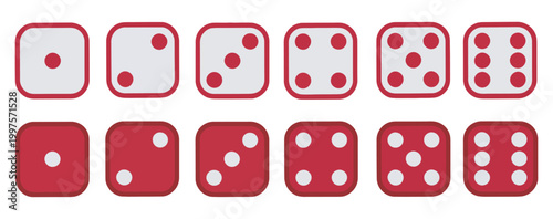 Dice Black And White Vector Illustration dice flat icon set rolling dice gambling cubes top view falling 3D angles poker