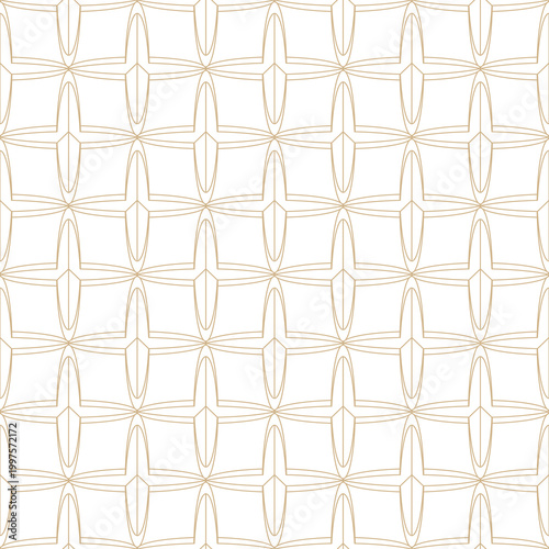 Luxury geometric ornamental gold pattern. Elegant outline creative rich background. Monochrome linear texture. Endless unusual print