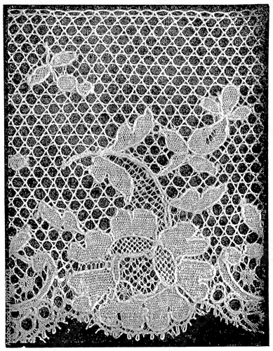 Machine-Made Lace. Machine Tulle Lace (Point d’Angleterre). Publication of the 