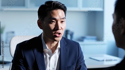 Professional Interview: Insightful Discussion in a Modern Office Environment