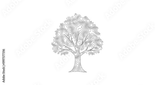 A detailed drawing of a tree.