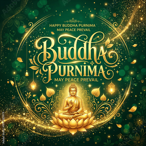 Luxurious Golden Buddha Pur...