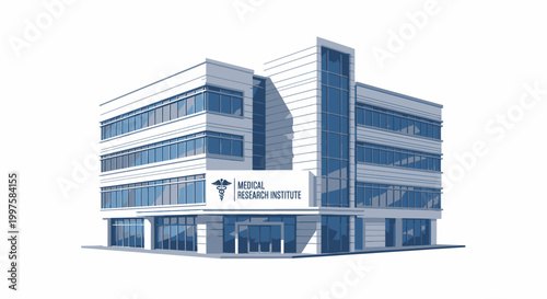 Modern Medical Research Facility Exterior Architecture