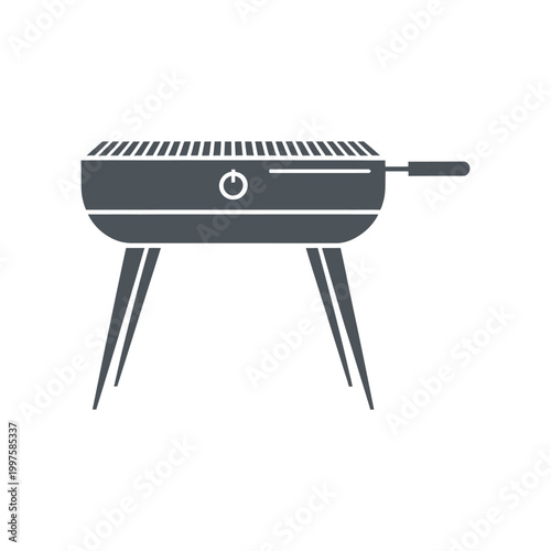 Grill icon on White Background Vector Art Illustration on white background.