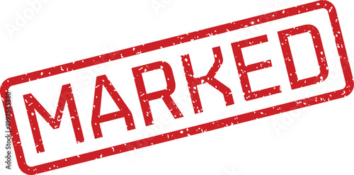 Red 'marked' stamp illustration