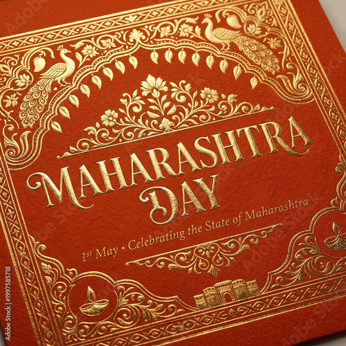 Luxury Golden Embossed Maha...