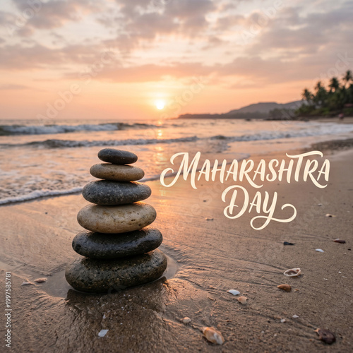 Maharashtra Day Zen Stone B...