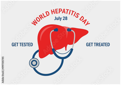 World hepatitis day medical awareness poster