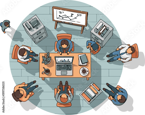 small business workspace inside (mini world concept)