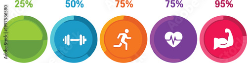 Clean arrow loop showing workout routine