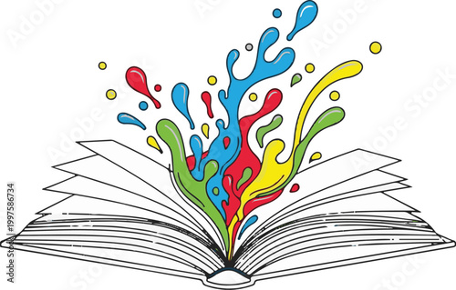 book with colorful heart