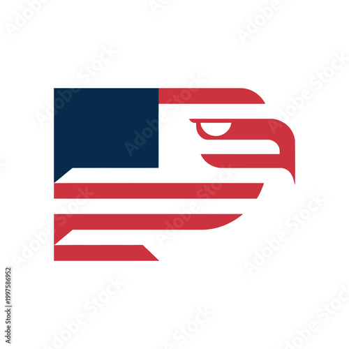 Eagle icon on White Background Vector Art Illustration on white background.