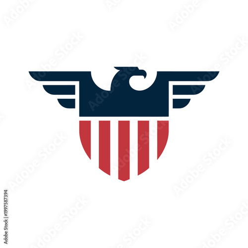 Eagle icon on White Background Vector Art Illustration on white background.