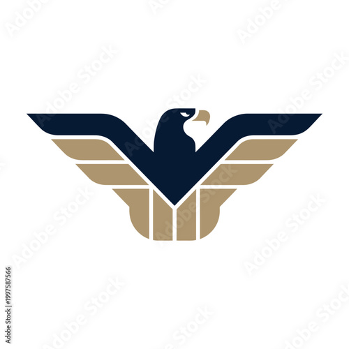 Eagle icon on White Background Vector Art Illustration on white background.