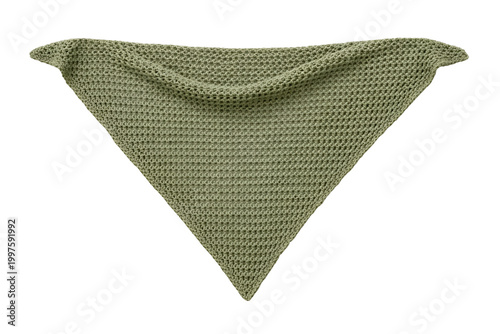 Handmade Triangular Crochet Scarf Cozy Knit Textile Fashion Accessory Isolated on Transparent Background