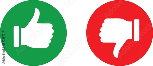 Thumbs up and down icons Vector