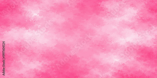 Soft pink watercolor texture background with white clouds vector graphic design element