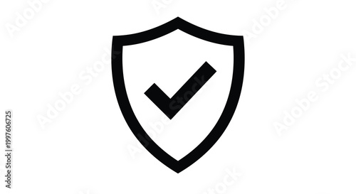 Free Download shield icon with checkmark on white background - GFXLoad
