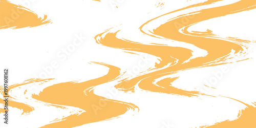 This abstract fire background features a hot orange and yellow flame pattern with a flowing wave design, creating a vibrant vector illustration and art texture for a summer heat backdrop