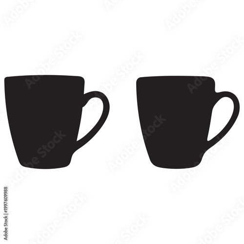 coffee cup silhouettes on white background high quality professional detailed modern elegant stylish clean crisp vibrant