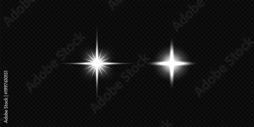 Realistic white light effects and starlight effect collections.