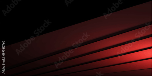 Red and black cinematic motion background with movie projector lens light effect and abstract 3D animation design