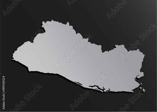 Map El Salvador, template American outline country