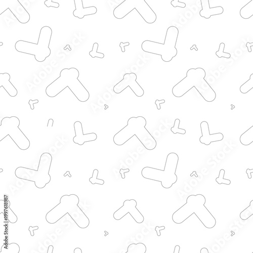 Seamless pattern of cartoon bone line art for dog pet animal background, cute design for wallpaper or textile