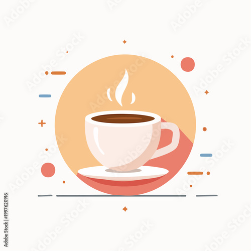 A steaming hot coffee cup icon.