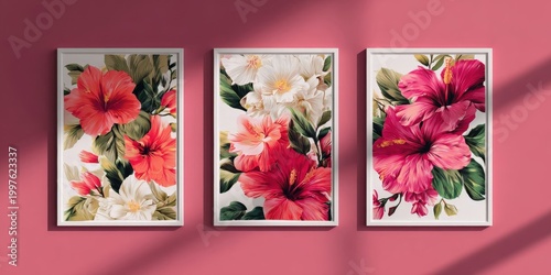 Flower Print Poster Set for Wall Decor, Wallpaper, and Prints