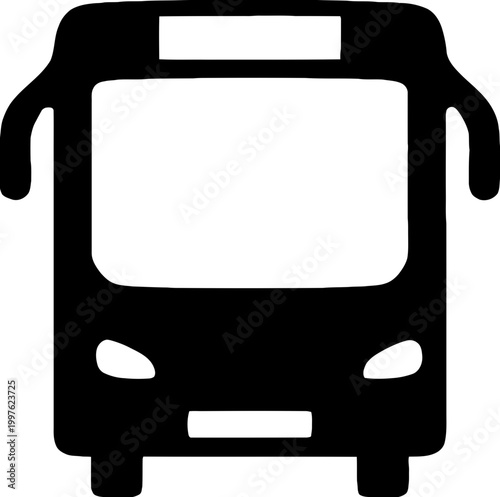 Bus icon vector for web and mobile app. bus sign and symbol. transport symbol. Bus icon. Black simple bus icon front view. Bus. Bus public transportation flat icon for apps and websites.              
