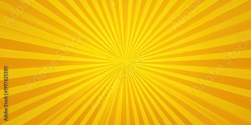 Vibrant Bright Yellow Sunburst Background for Creative Designs