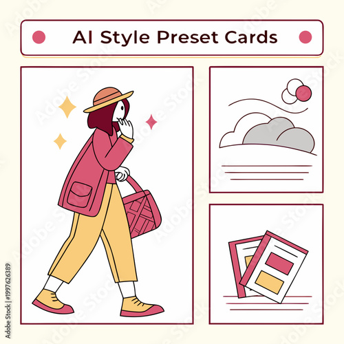 Ai style preset cards for graphic design