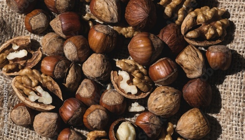 close up of hazelnuts