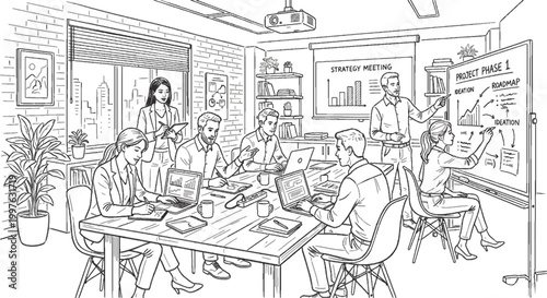 many people in a meeting room