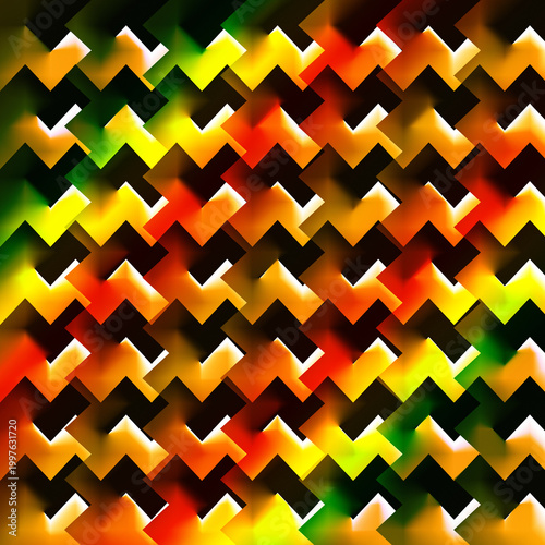 Multicolor chevron seamless pattern