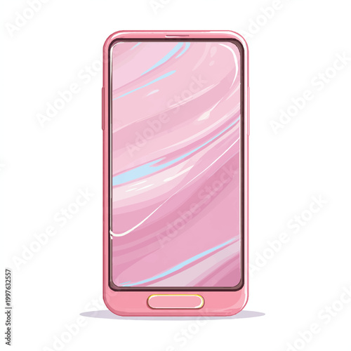 smart phone with blank screen isolated