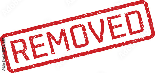 Red 'removed' stamp a symbol of censorship and information control