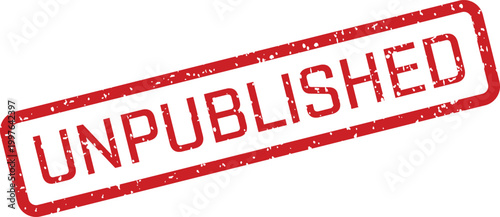Unpublished stamp a red rectangular seal with white text